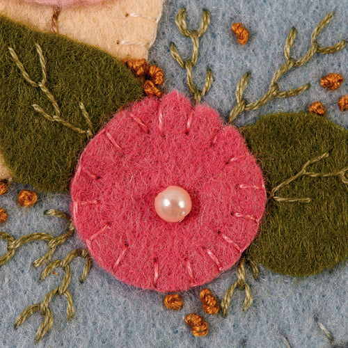 Closeup of flower embellishment