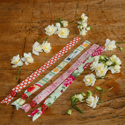 Styled shot of ribbon bookmarks