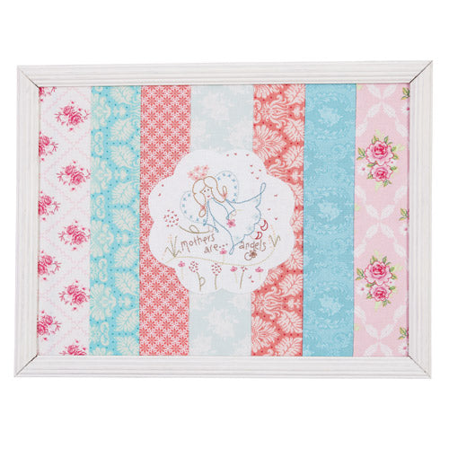 Flat shot of pretty framed angel embroider design
